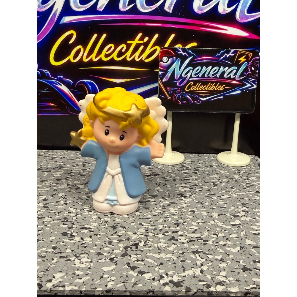 Fisher Price Little People Angel Christmas Nativity Blue Robe Gold Star J4506